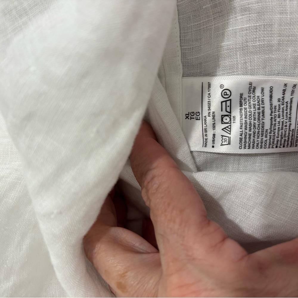 Banana Republic White Oversized Linen Shirt XL NWOT - Picture 6 of 7